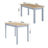 Modern Solid Wood Dining Table Set with 2 Benches Dining Sets Living and Home 