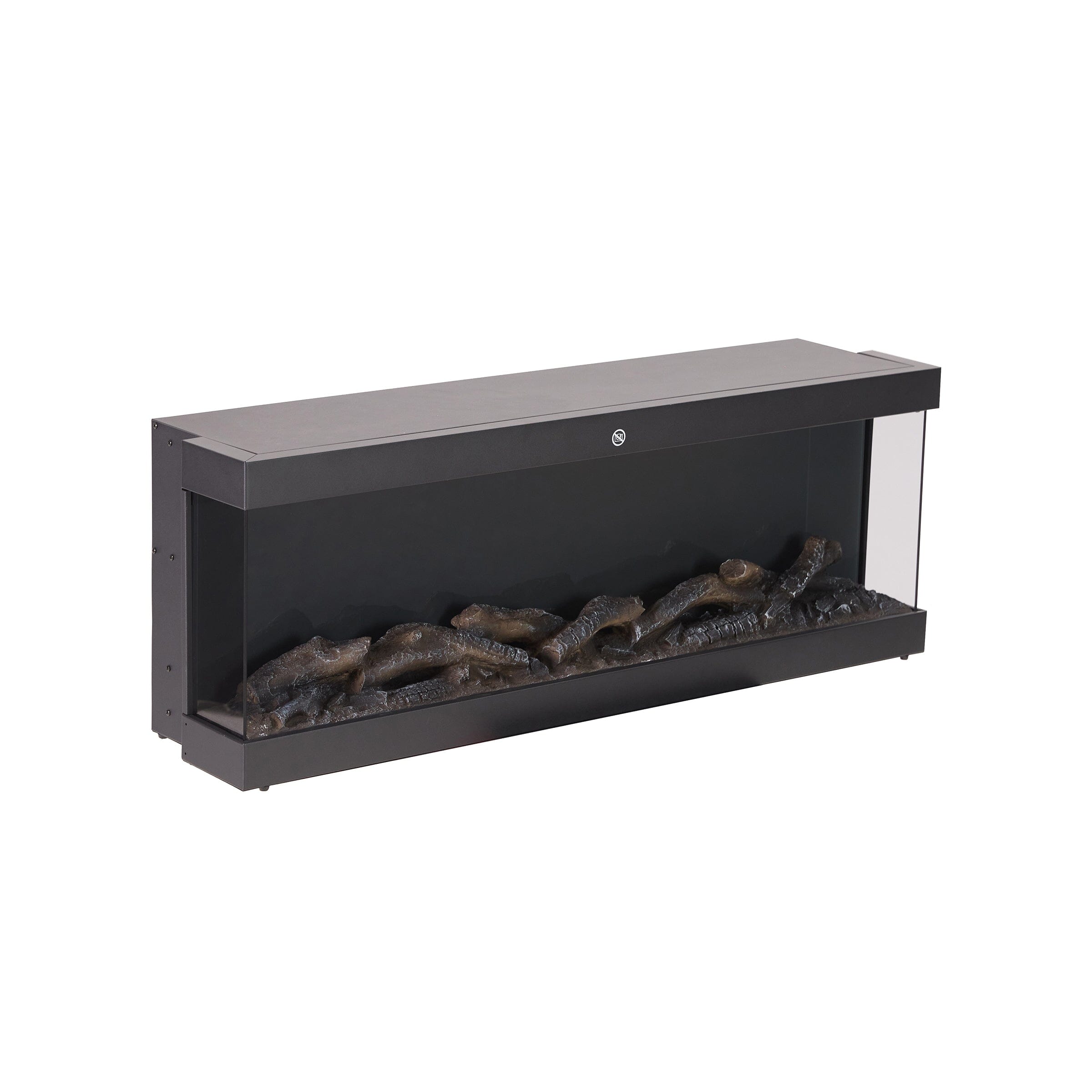 42/50/60/72inch 3-Sided Black/White Electric Fireplace with Remote Control, WiFi Function, Adjustable LED Flames and Heating Modes Living and Home 