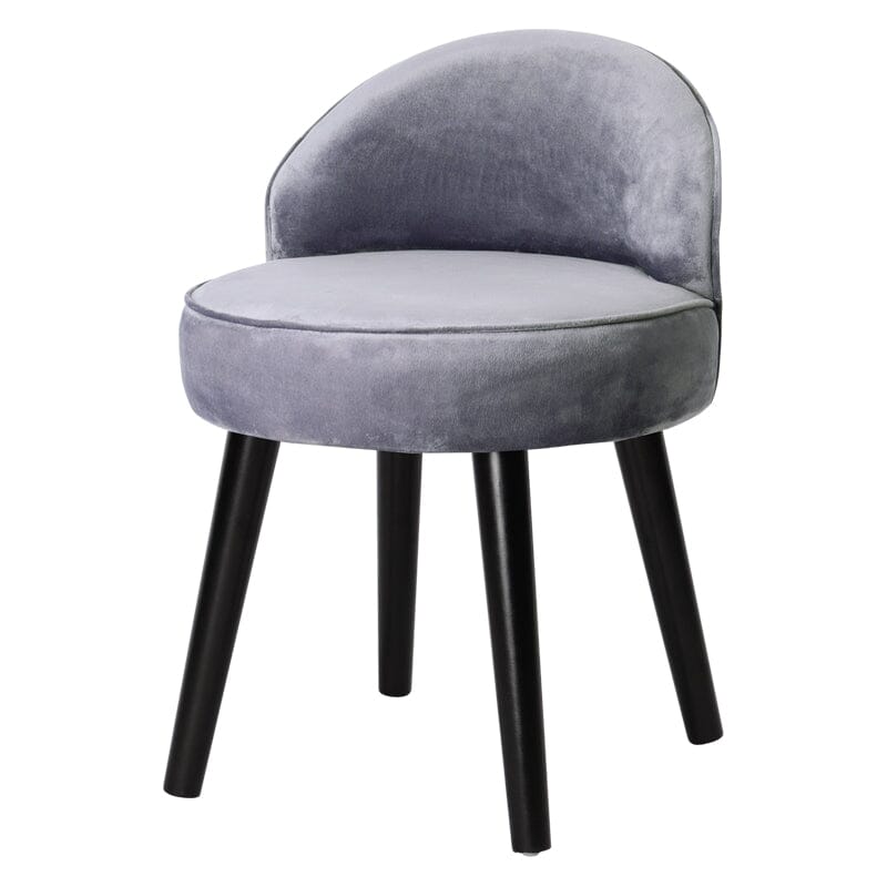 Modern Velvet Dressing Table Stool with Solid Wood Legs Cocktail Chairs Living and Home 