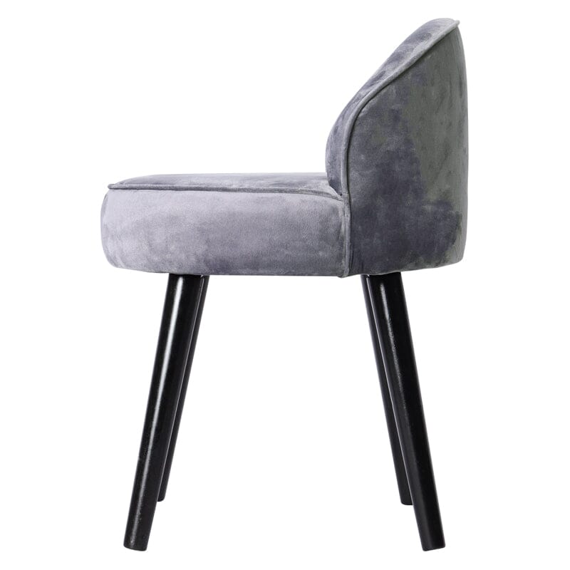 Modern Velvet Dressing Table Stool with Solid Wood Legs Cocktail Chairs Living and Home 