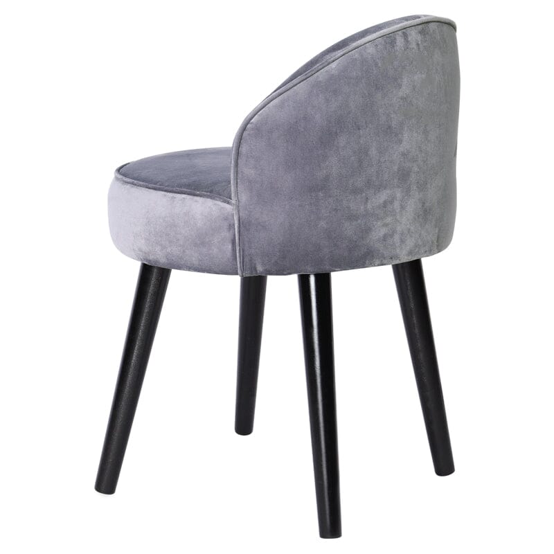 Modern Velvet Dressing Table Stool with Solid Wood Legs Cocktail Chairs Living and Home 