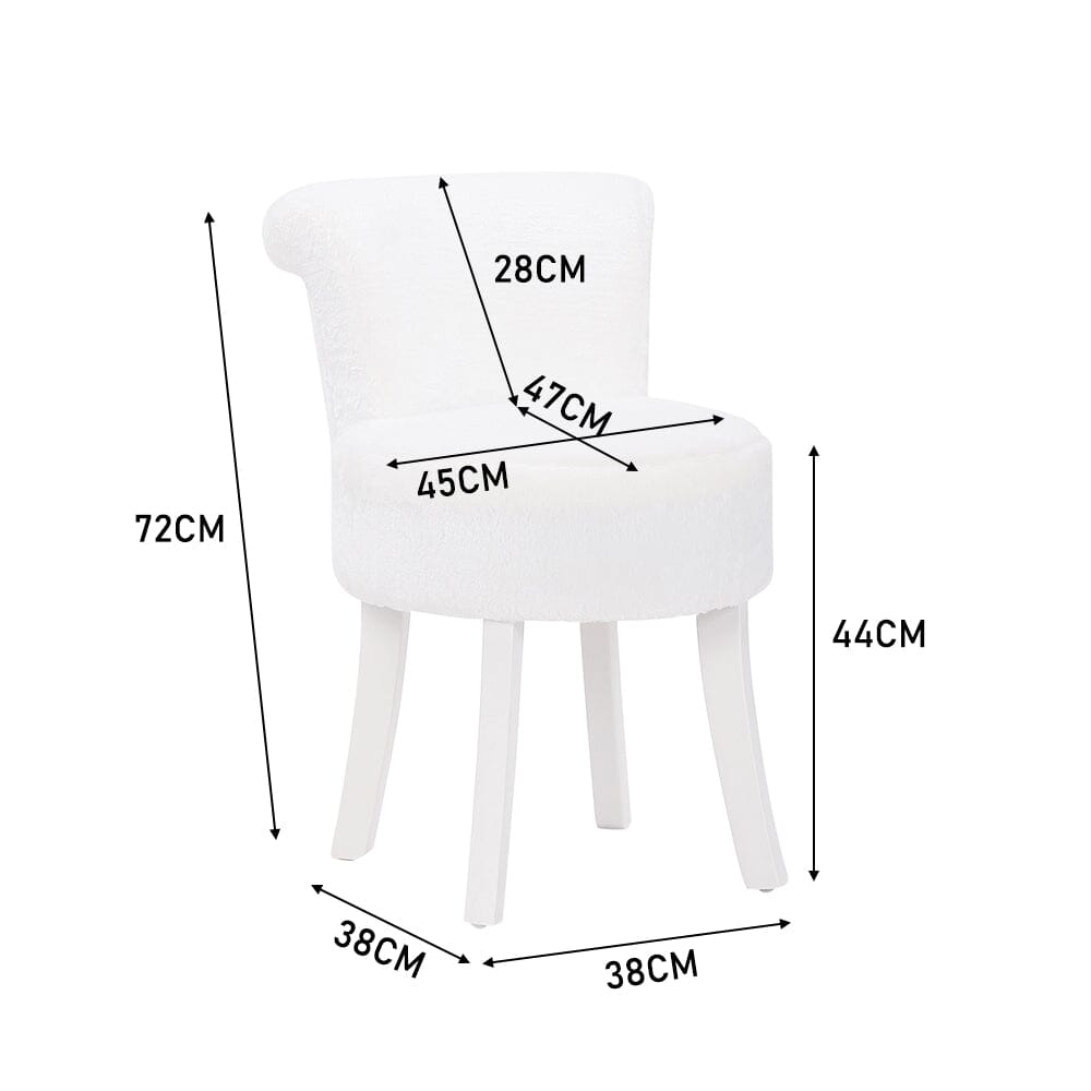 Modern Plush Upholstered Dressing Table Chair with White Legs Cocktail Chairs Living and Home 