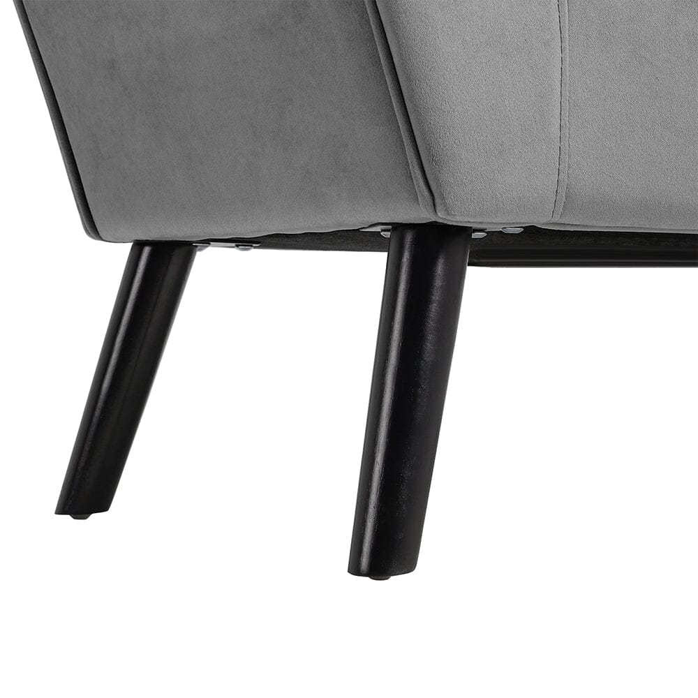 Tufted Velvet Buttoned Bench with Raised Arms Benches Living and Home 