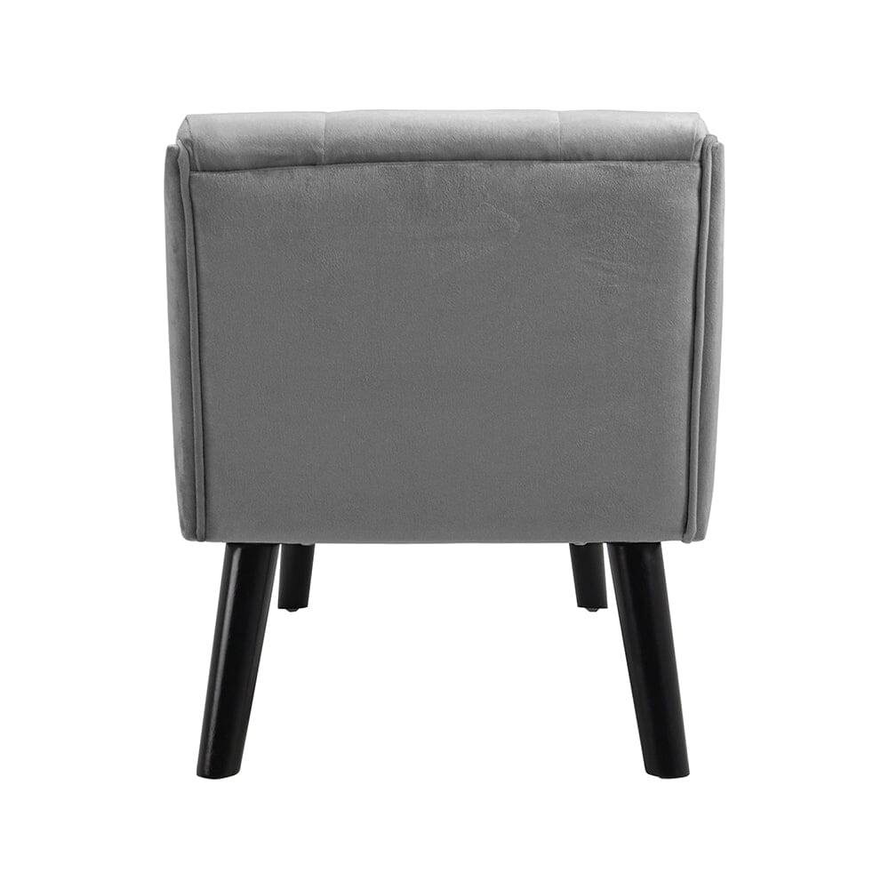 Tufted Velvet Buttoned Bench with Raised Arms Benches Living and Home 