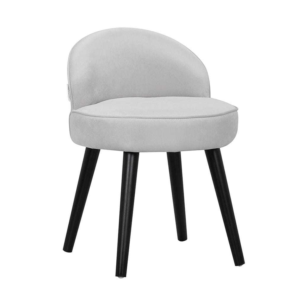 Modern Velvet Dressing Table Stool with Solid Wood Legs Cocktail Chairs Living and Home 
