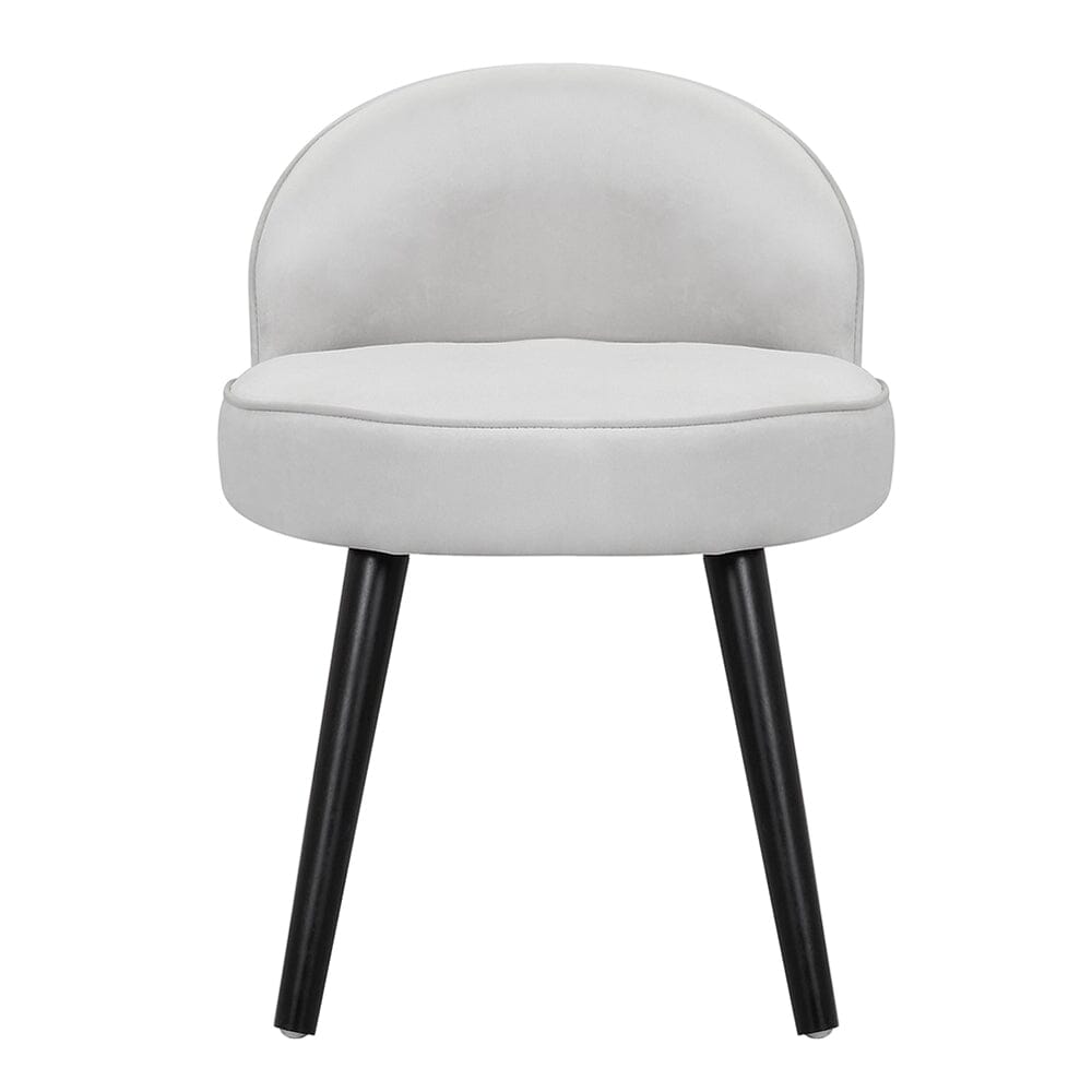 Modern Velvet Dressing Table Stool with Solid Wood Legs Cocktail Chairs Living and Home 