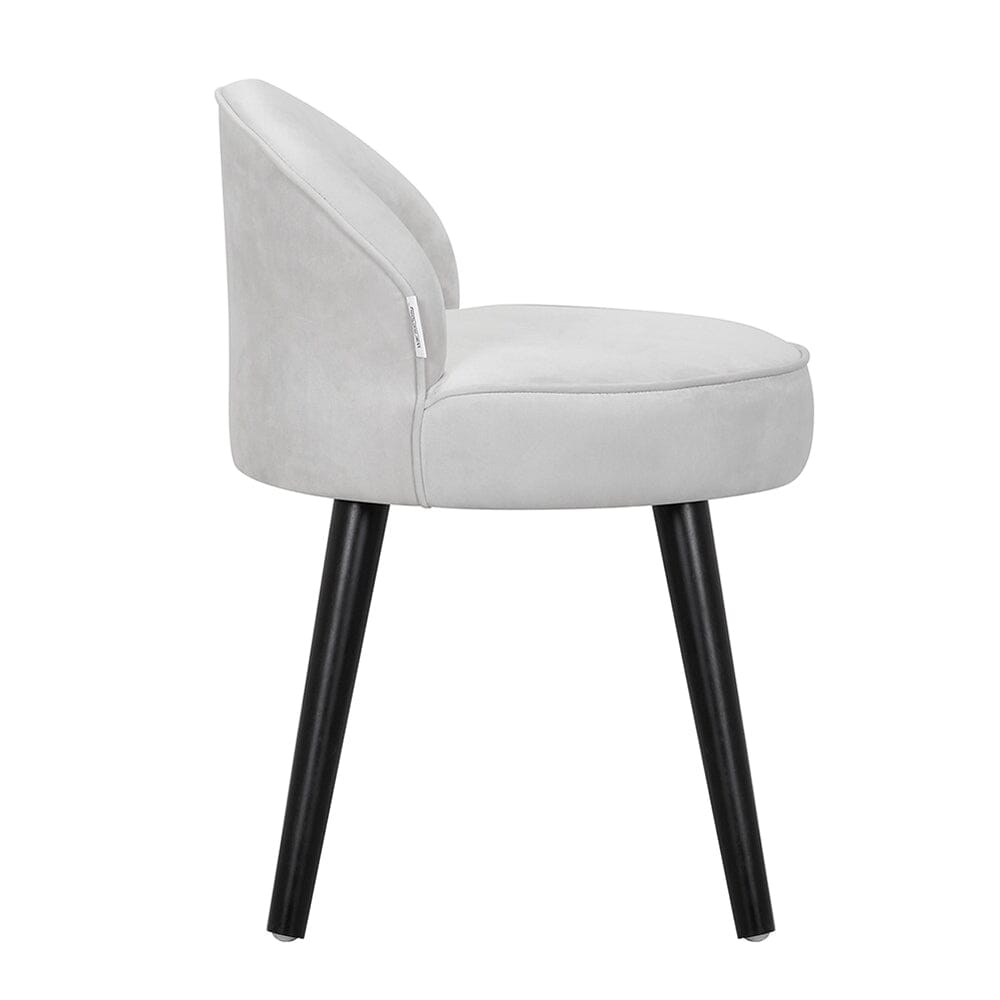 Modern Velvet Dressing Table Stool with Solid Wood Legs Cocktail Chairs Living and Home 