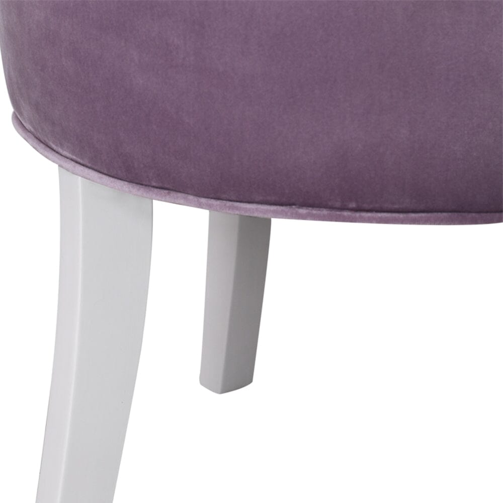 Upholstered Velvet Vanity Dressing Table Stool with Low Backrest Cocktail Chairs Living and Home 