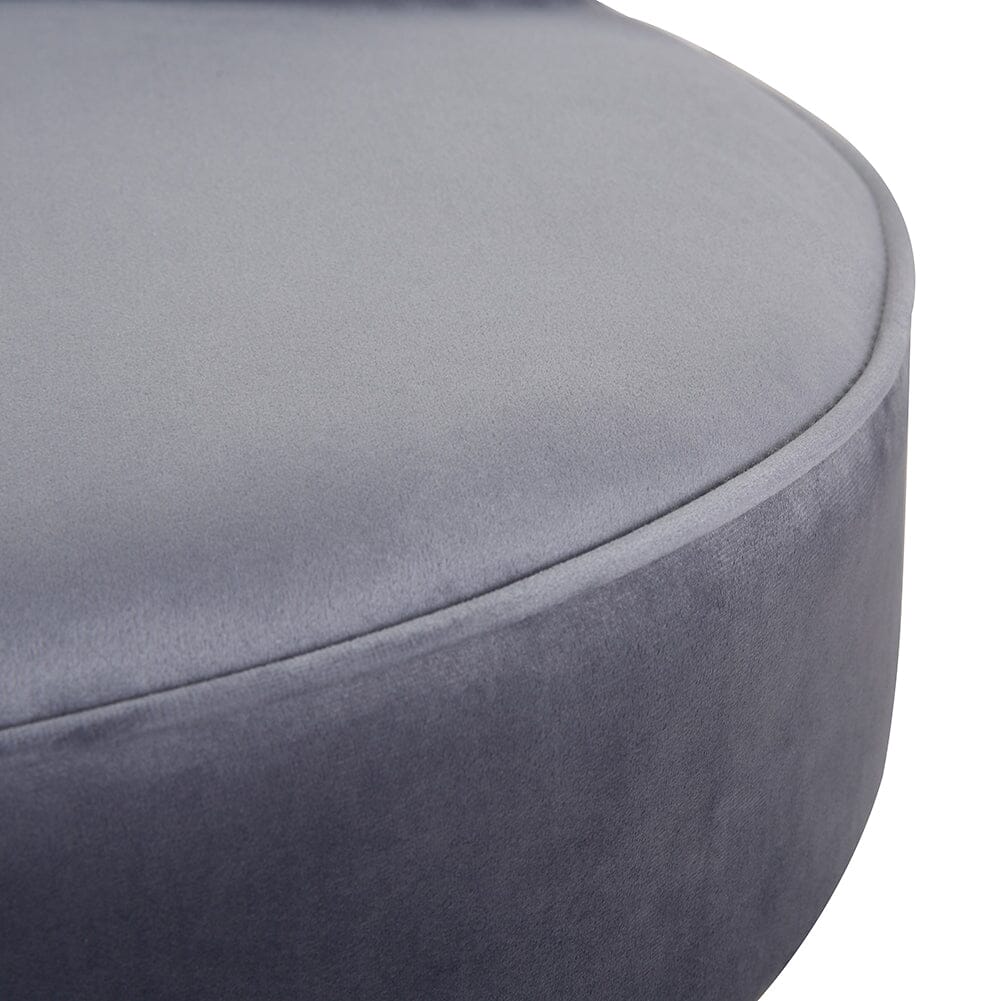 Upholstered Velvet Vanity Dressing Table Stool with Low Backrest Cocktail Chairs Living and Home 
