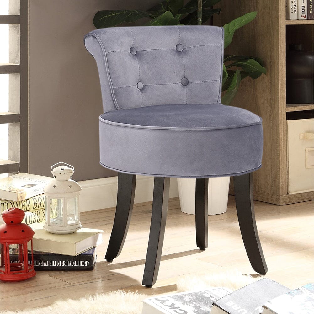 Modern Upholstered Buttoned Stool for Dressing Table Cocktail Chairs Living and Home 