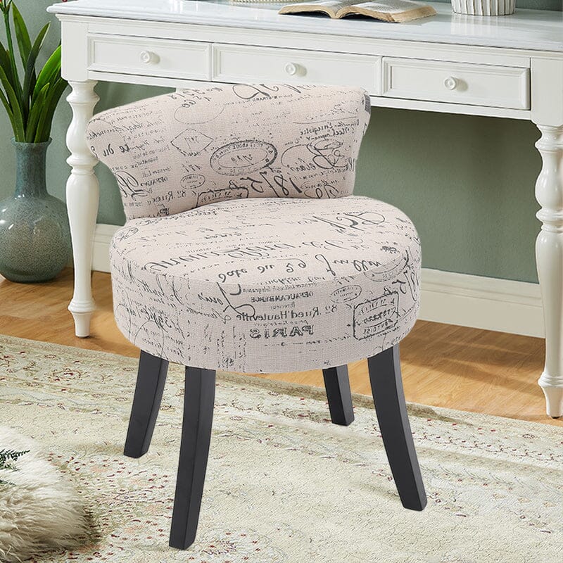 Modern Dressing Stool with Tech Fabric Cocktail Chairs Living and Home 2 Units 