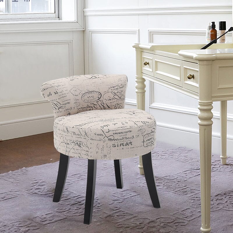 Modern Dressing Stool with Tech Fabric Cocktail Chairs Living and Home 1 Unit 