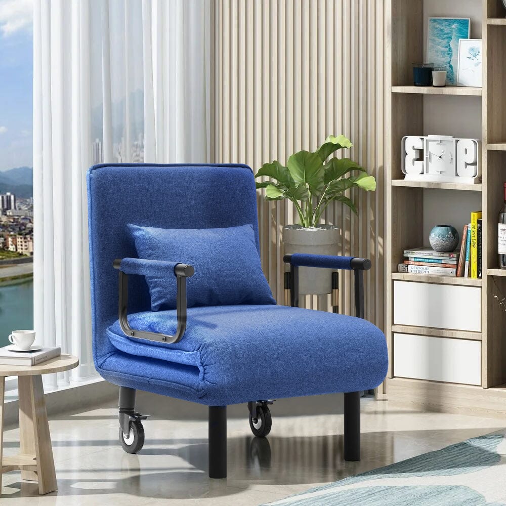 3-in-1, 5-in-1 Lounge and Sofa Bed with Pillow Sofa Beds Living and Home Blue 3-in-1 