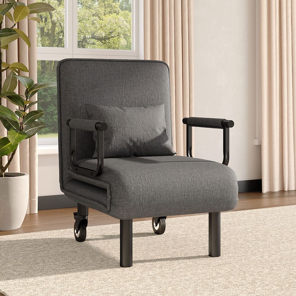 3-in-1, 5-in-1 Lounge and Sofa Bed with Pillow Sofa Beds Living and Home Gray 3-in-1 