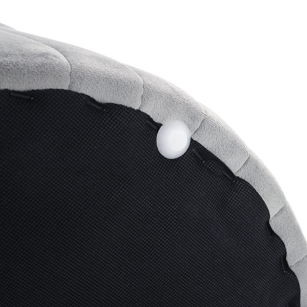 Diameter 40cm Round Pouf Footstool Velvet Ottoman Footstools Living and Home 