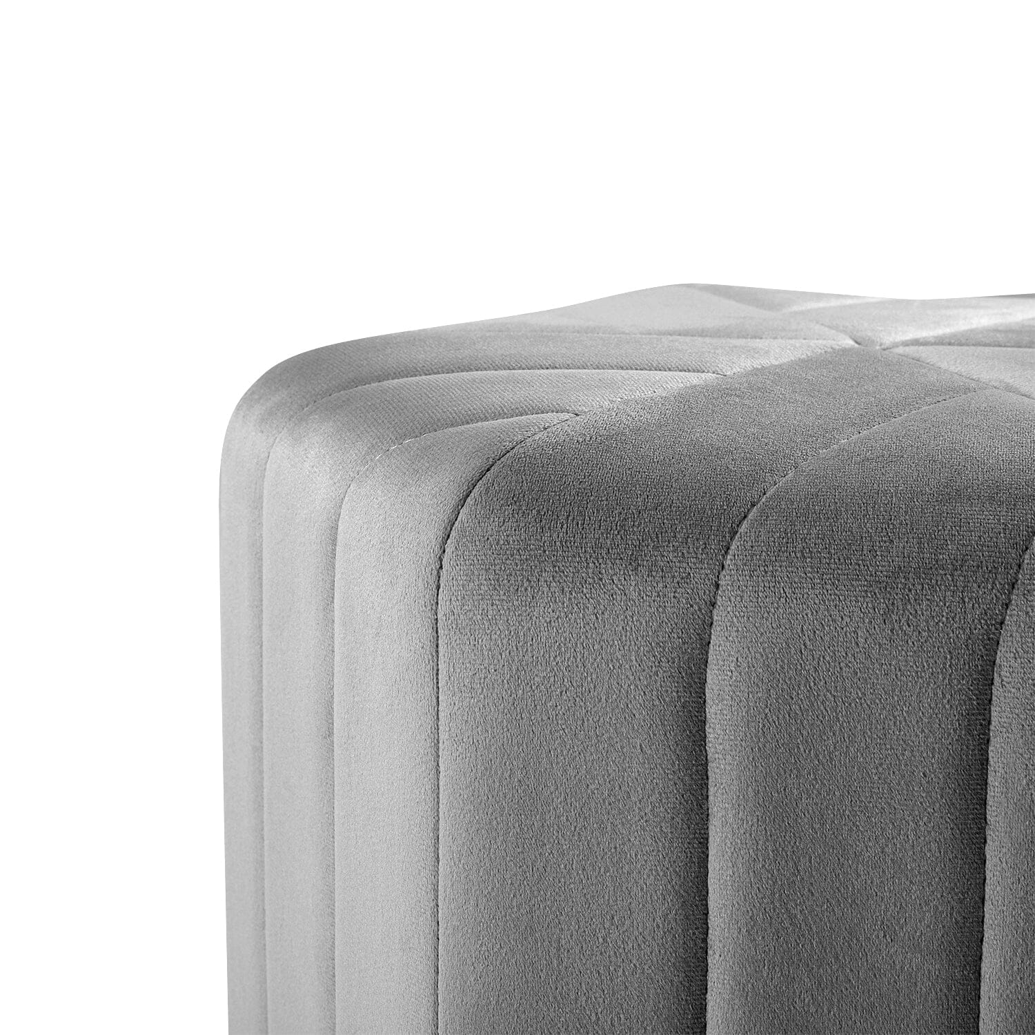 40cm Wide Hexagon Shape Velvet Footstool Striped Ottoman 25D Sponge Footrest Footstools Living and Home 