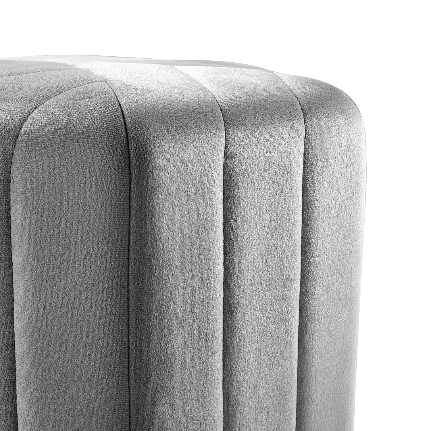 40cm Wide Hexagon Shape Velvet Footstool Striped Ottoman 25D Sponge Footrest Footstools Living and Home 