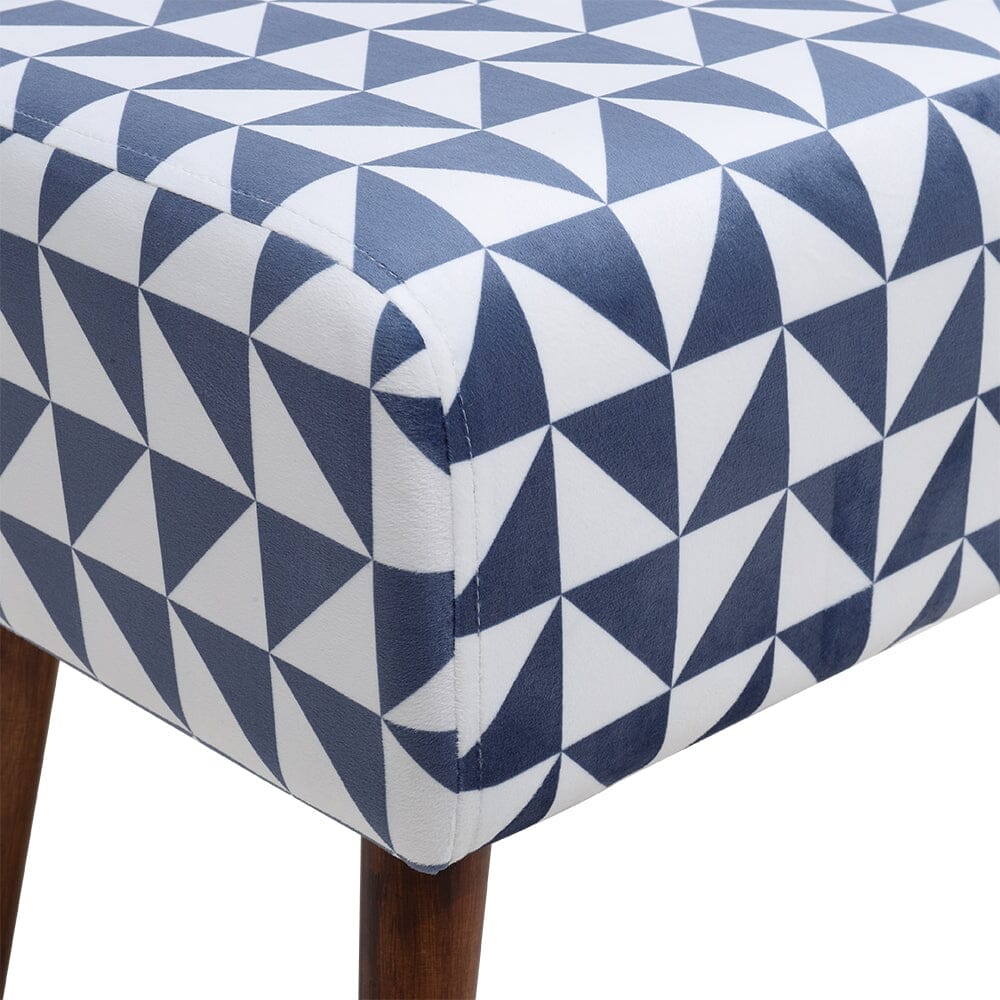 Linen Oval Stool Ottoman Footstool with Wooden Legs Footstools Living and Home 
