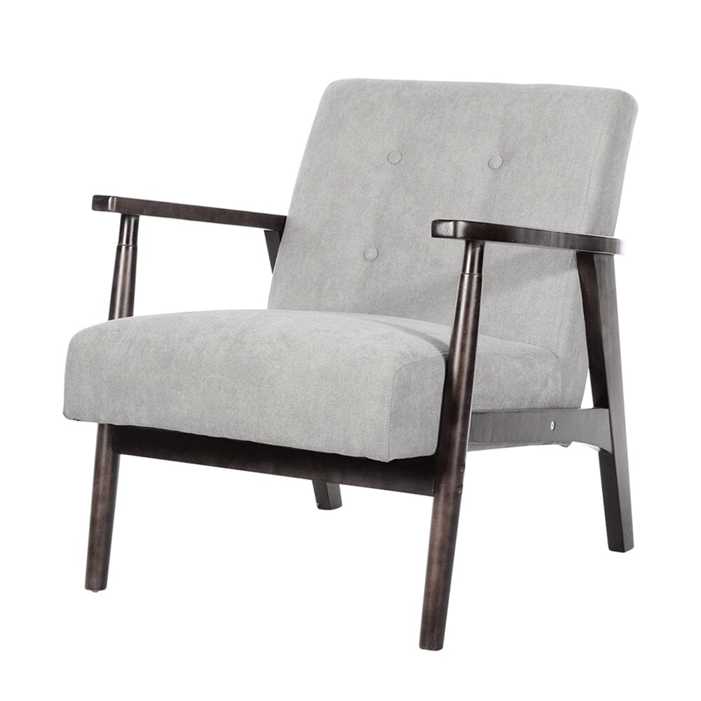 Solid Wooden Frame Upholstered Tufted Armchair Armchair Living and Home 