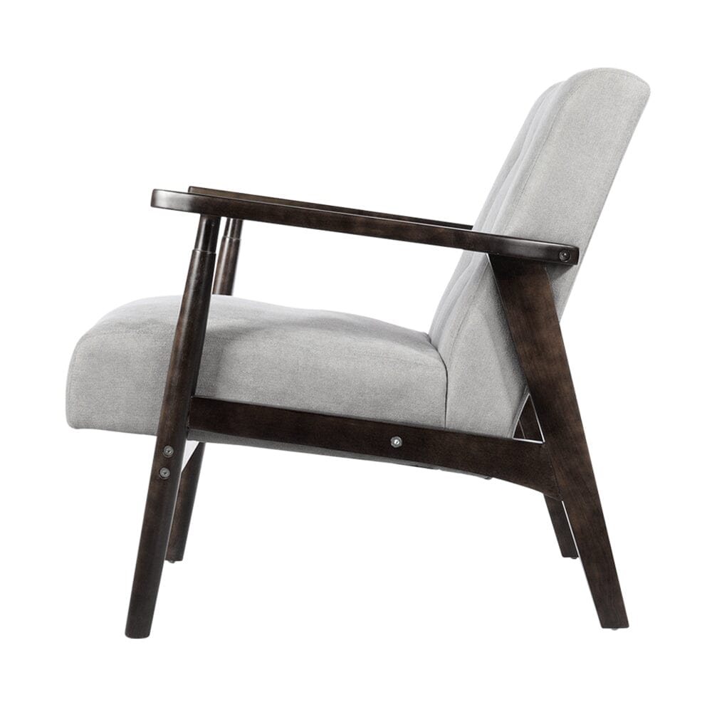 Solid Wooden Frame Upholstered Tufted Armchair Armchair Living and Home 
