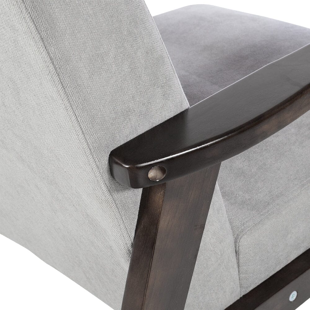 Solid Wooden Frame Upholstered Tufted Armchair Armchair Living and Home 