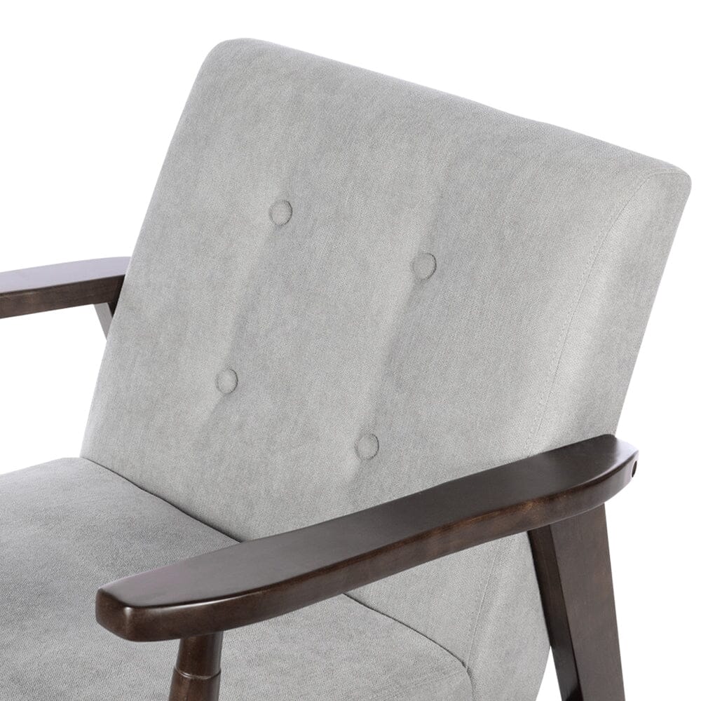 Solid Wooden Frame Upholstered Tufted Armchair Armchair Living and Home 