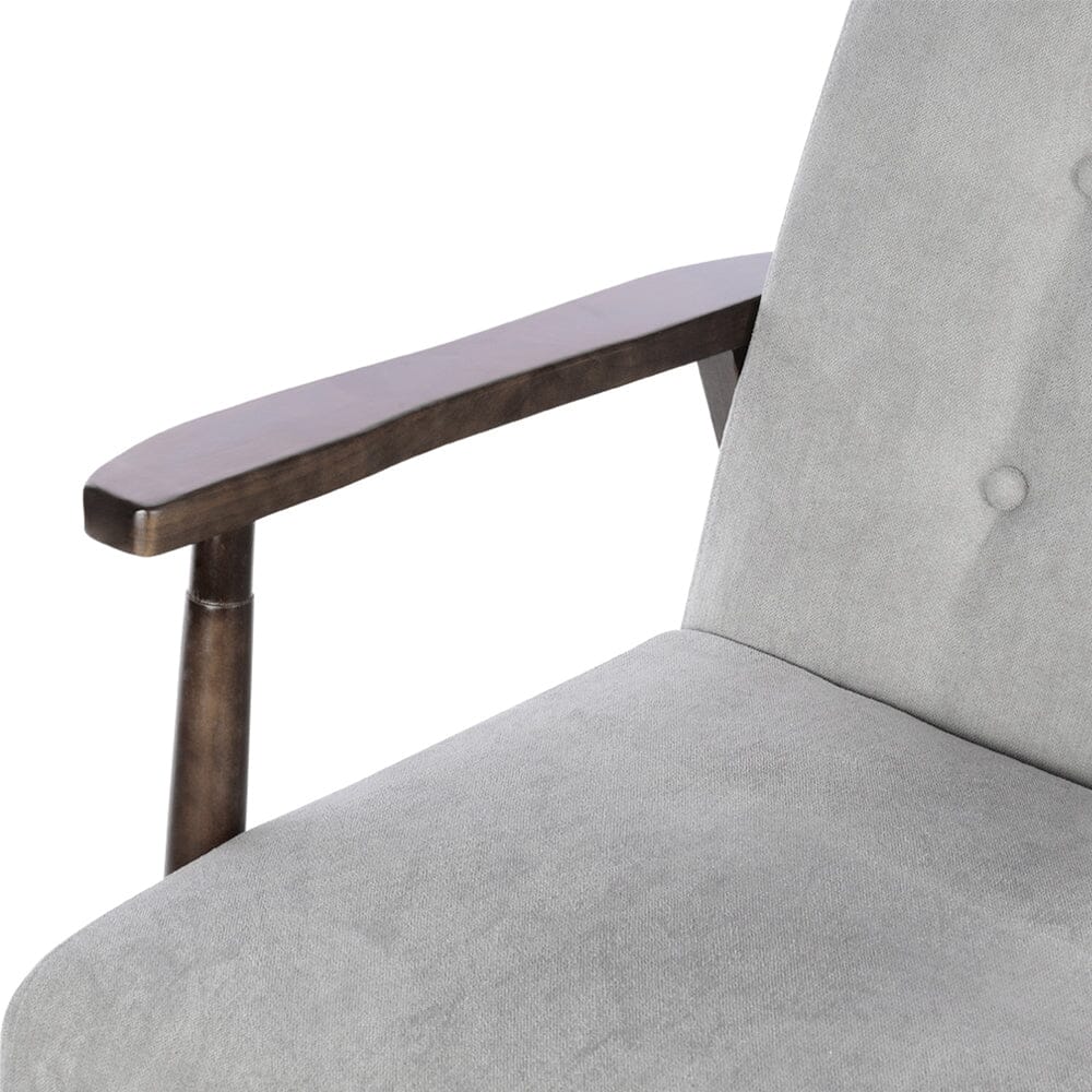 Solid Wooden Frame Upholstered Tufted Armchair Armchair Living and Home 