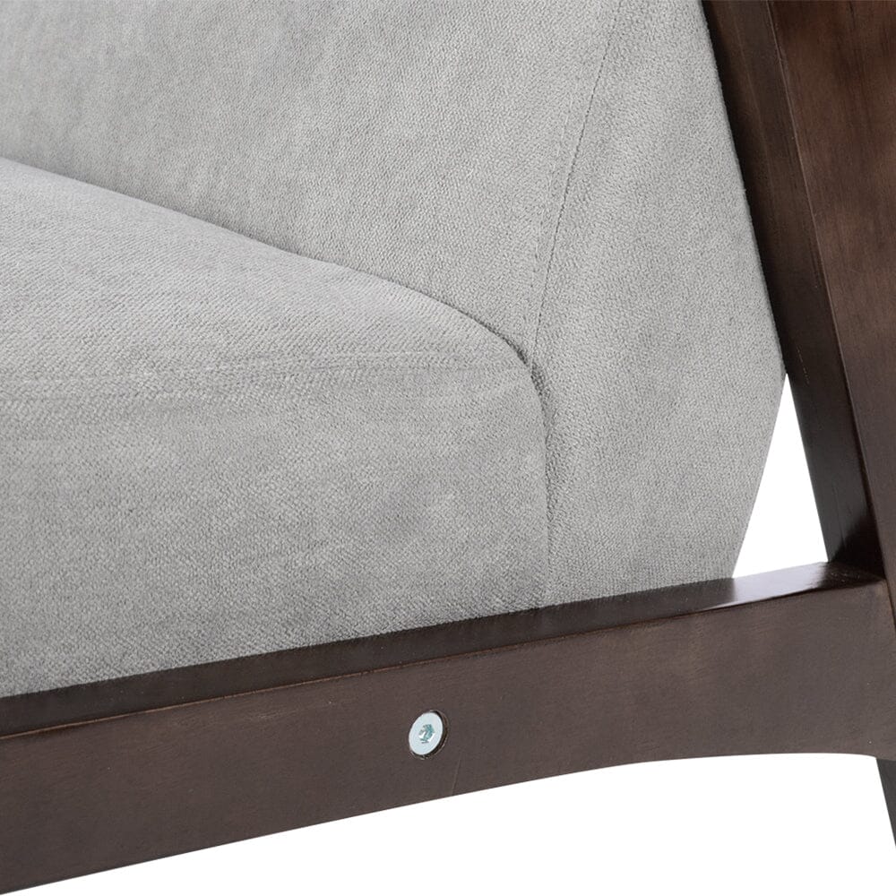 Solid Wooden Frame Upholstered Tufted Armchair Armchair Living and Home 
