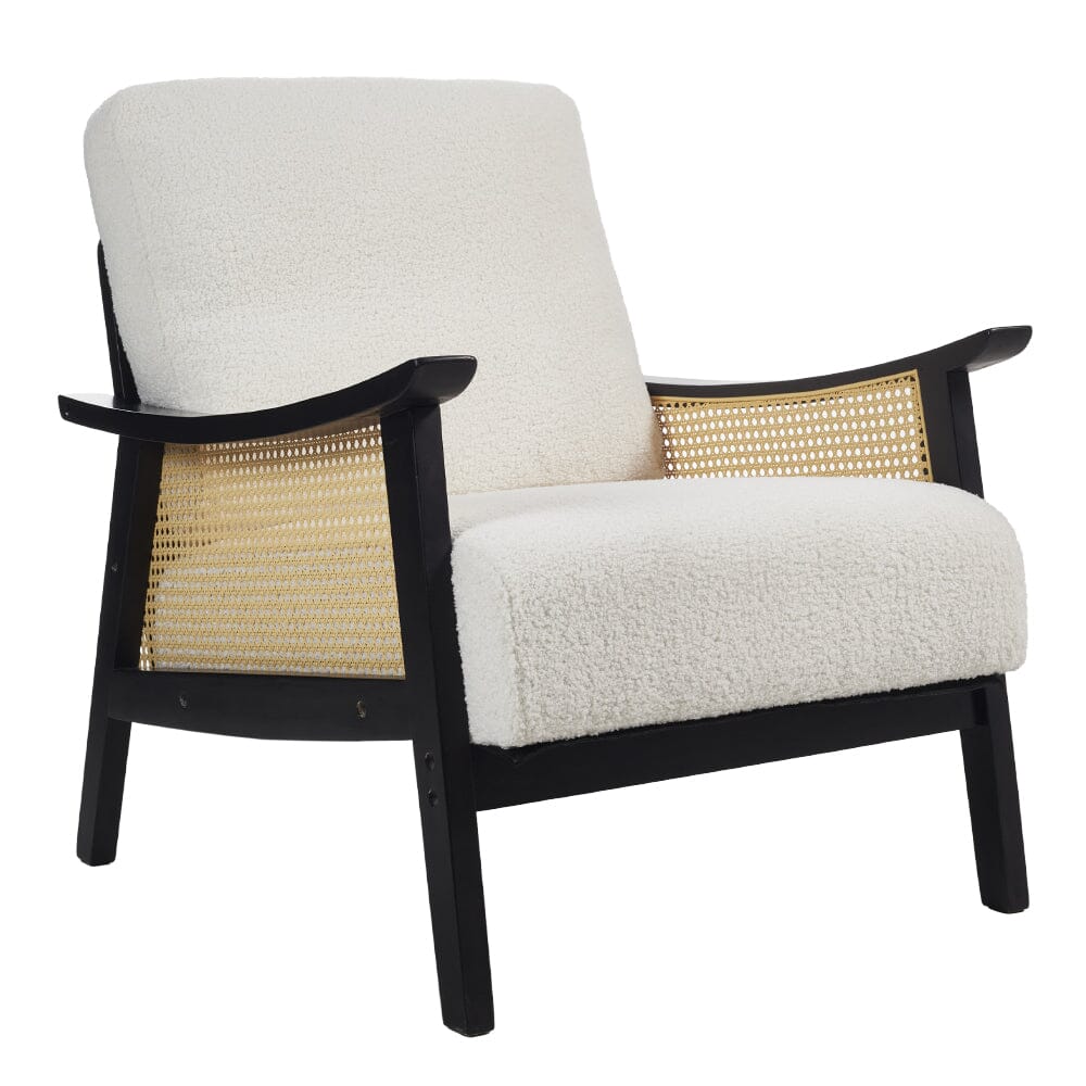 Direct Mid Century Rattan Armchair Armchair Living and Home 