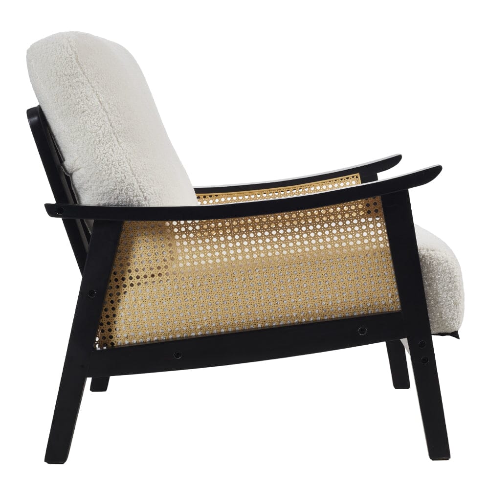 Direct Mid Century Rattan Armchair Armchair Living and Home 