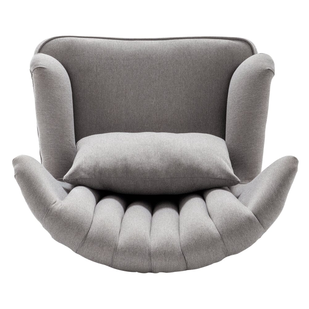 Contemporary Wing Back Armchair and Ottoman Set with Cushion and Footstool Cocktail Chairs Living and Home 