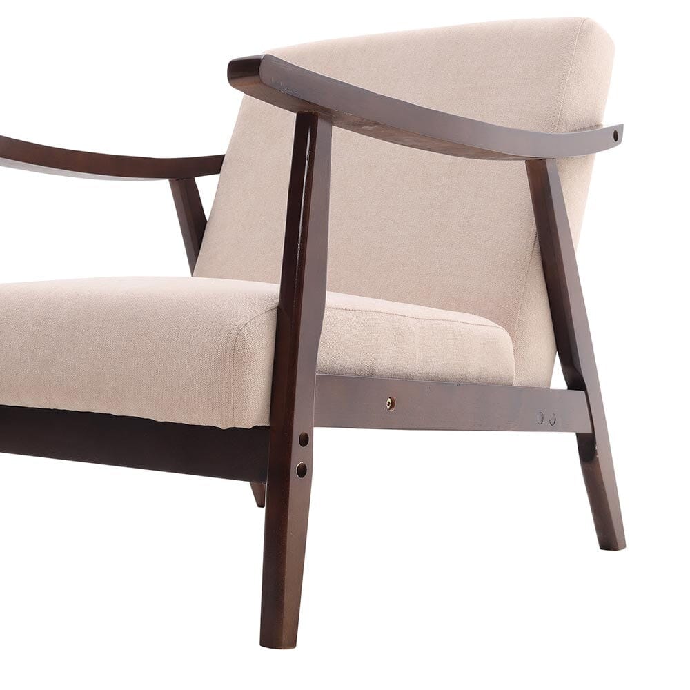 Direct Wooden Single Armchair Sofa Accent Chair Fabric Armchair Living and Home 
