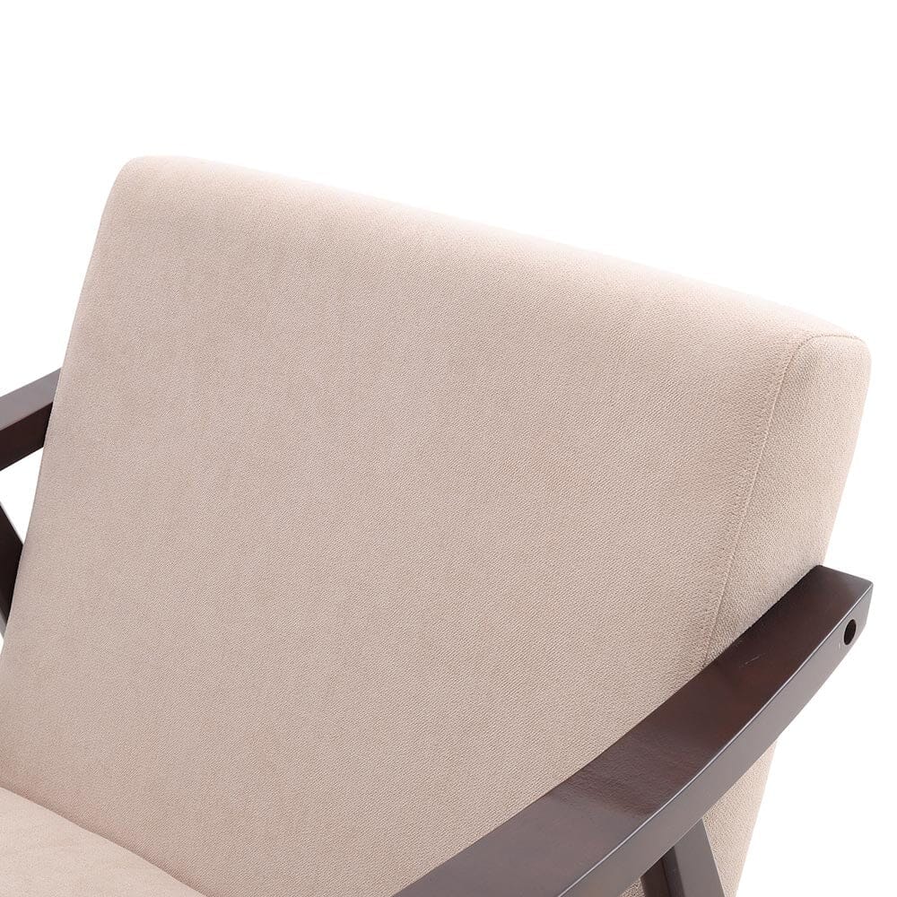Direct Wooden Single Armchair Sofa Accent Chair Fabric Armchair Living and Home 