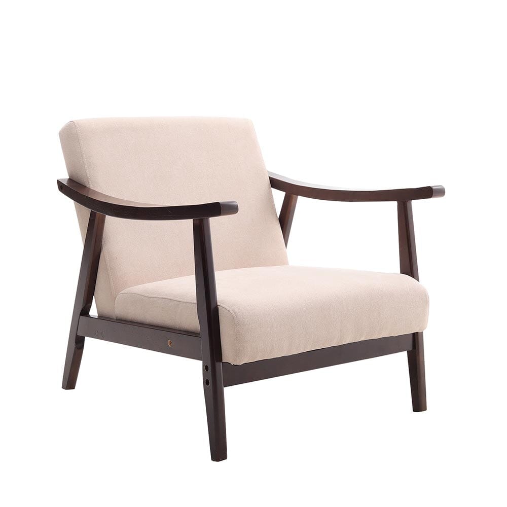 Direct Wooden Single Armchair Sofa Accent Chair Fabric Armchair Living and Home 