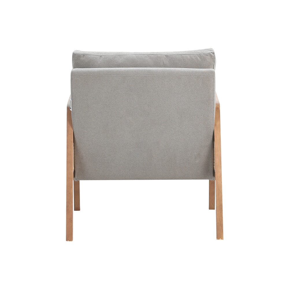 Cushioned Wood Armchair with Wooden Frame Armchair Living and Home 