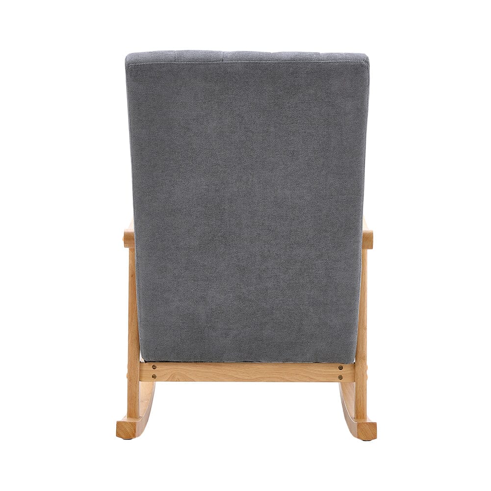Direct Velvet Upholstered Tufting Rocking Chair Rocking Chairs Living and Home 