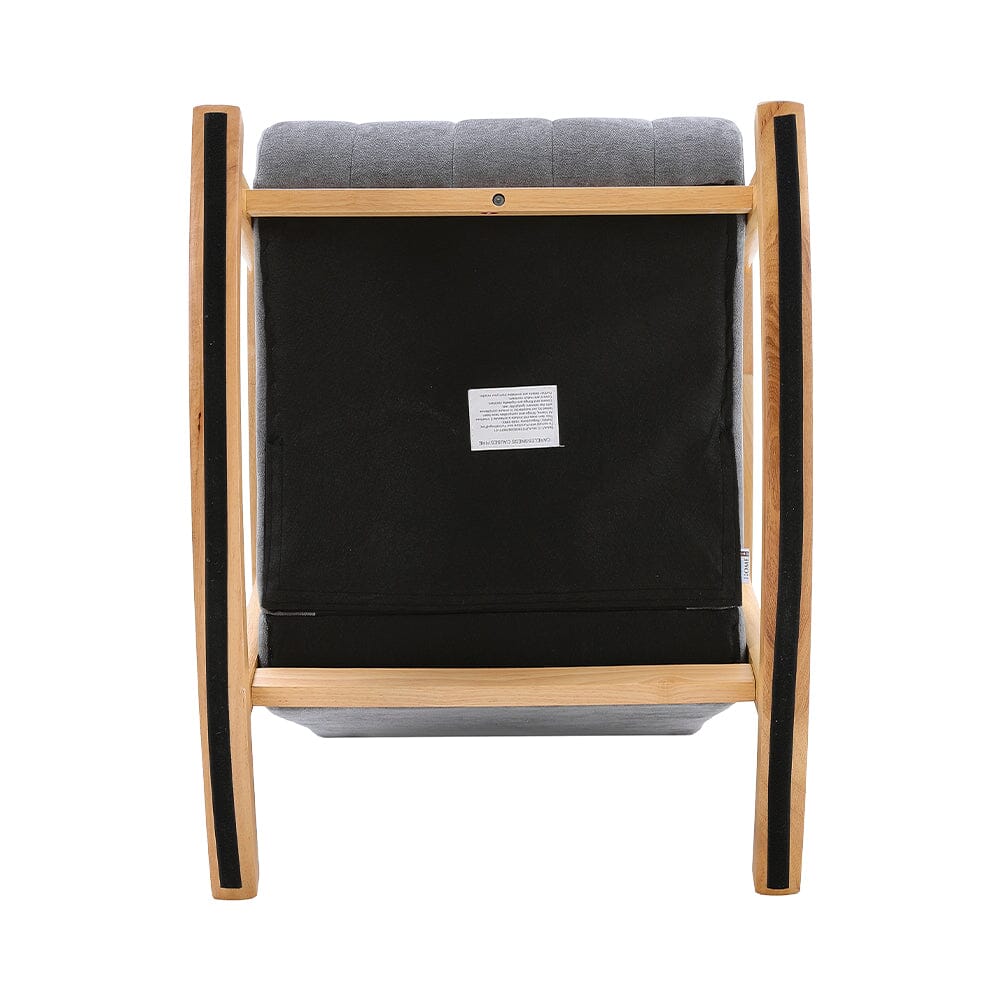 Direct Velvet Upholstered Tufting Rocking Chair Rocking Chairs Living and Home 