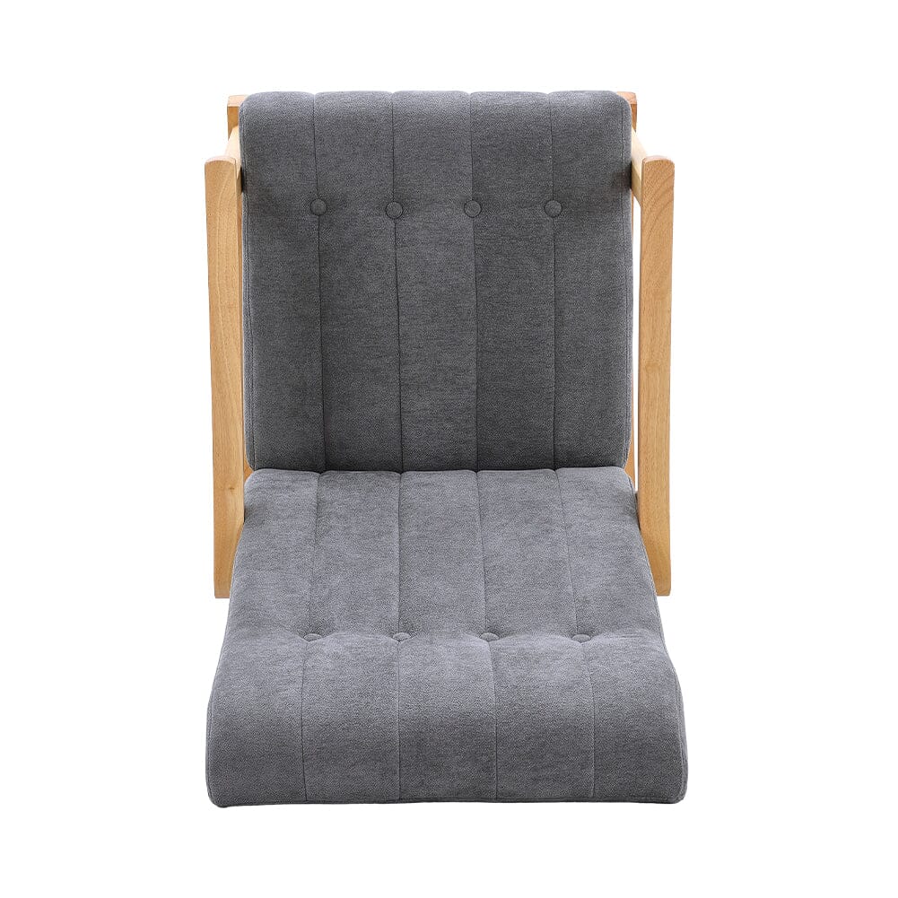 Direct Velvet Upholstered Tufting Rocking Chair Rocking Chairs Living and Home 