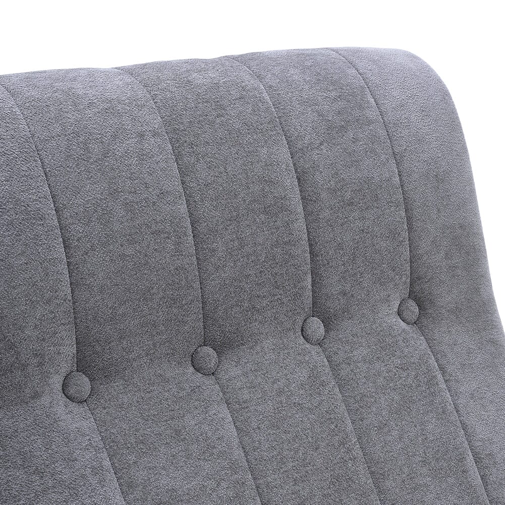 Direct Velvet Upholstered Tufting Rocking Chair Rocking Chairs Living and Home 