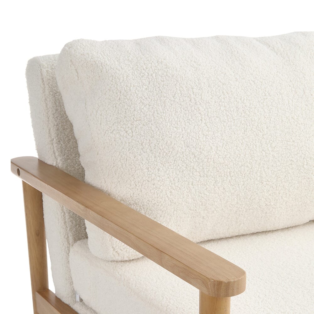 Direct Teddy Bear Fur Wooden Armchair Armchair Living and Home 