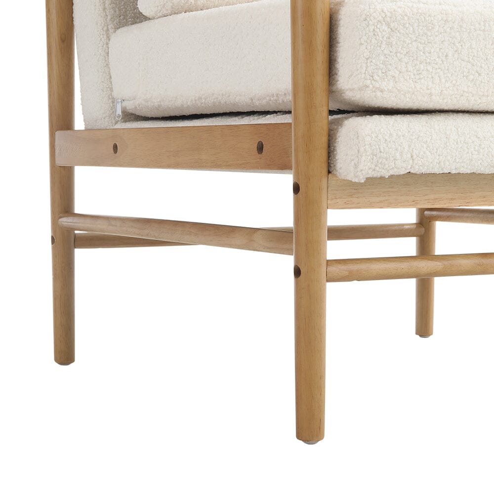 Direct Teddy Bear Fur Wooden Armchair Armchair Living and Home 