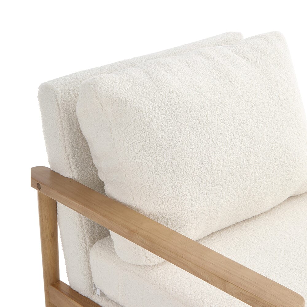 Direct Teddy Bear Fur Wooden Armchair Armchair Living and Home 
