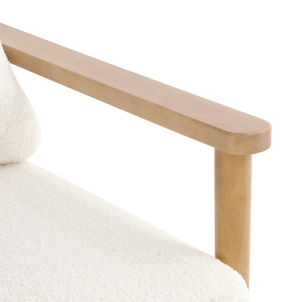 Direct Teddy Bear Fur Wooden Armchair Armchair Living and Home 
