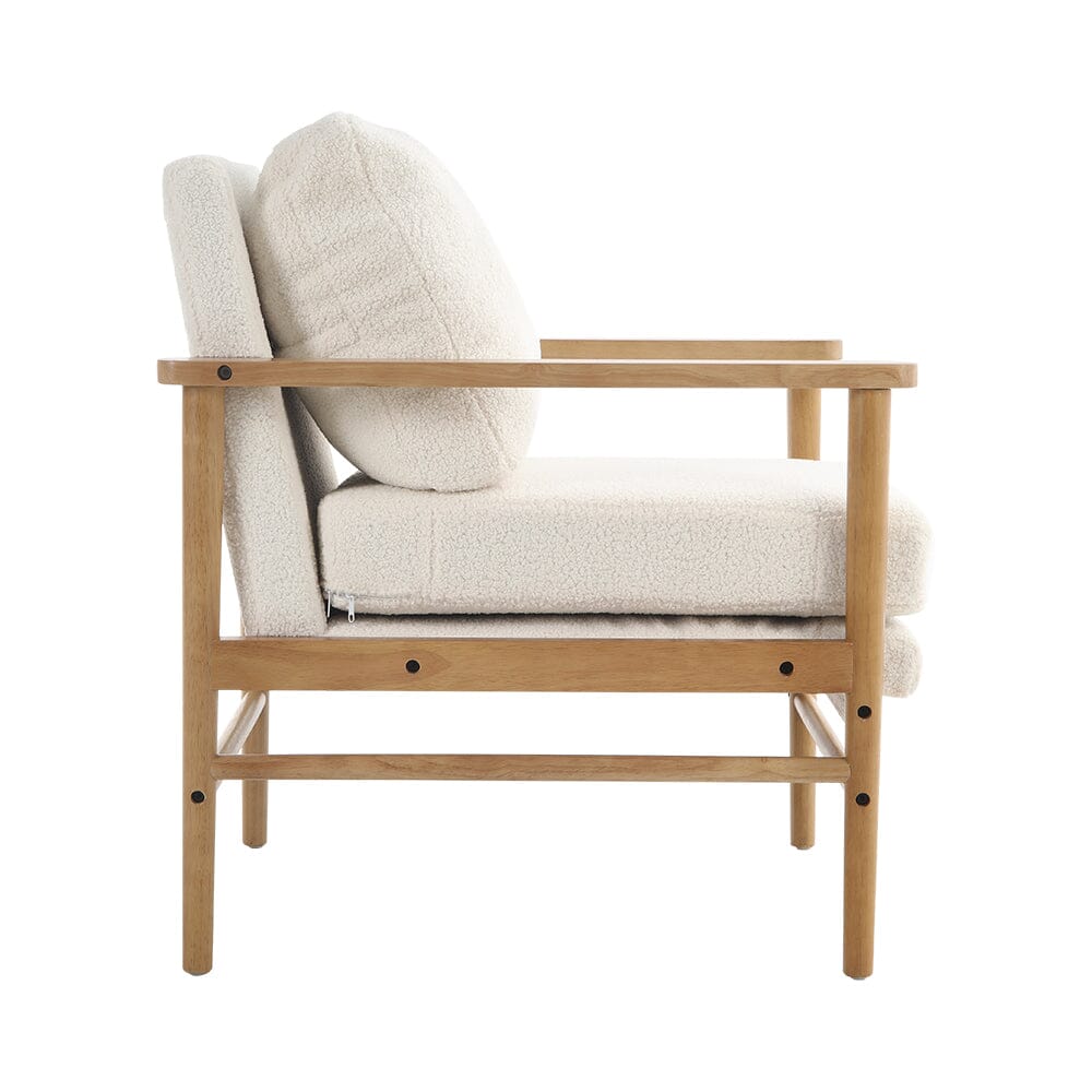 Direct Teddy Bear Fur Wooden Armchair Armchair Living and Home 