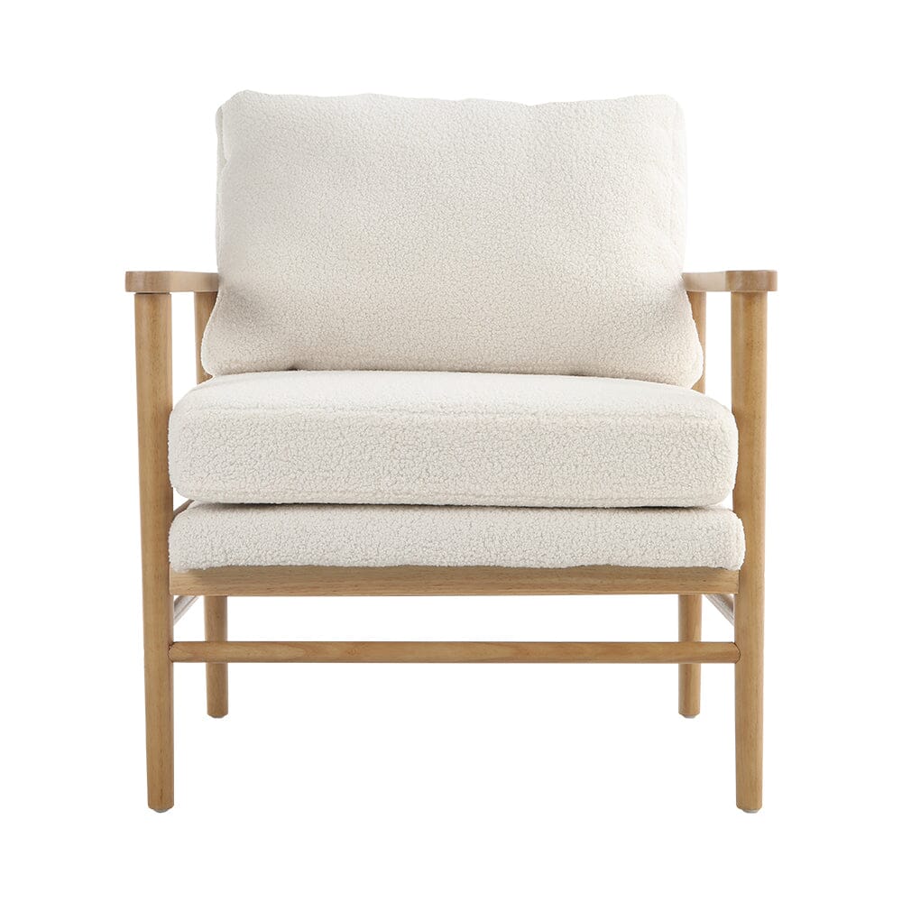 Direct Teddy Bear Fur Wooden Armchair Armchair Living and Home 