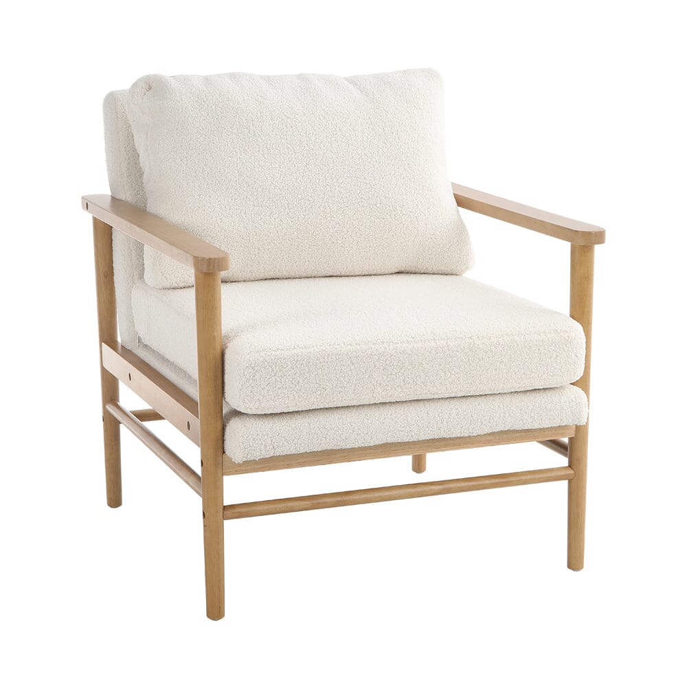 Direct Teddy Bear Fur Wooden Armchair Armchair Living and Home 