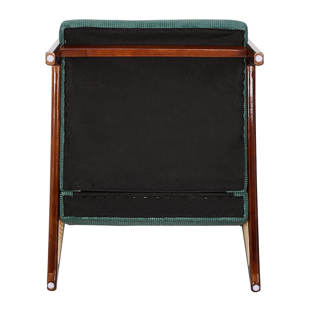Corduroy Armchair with Rattan Armrest Armchair Living and Home 