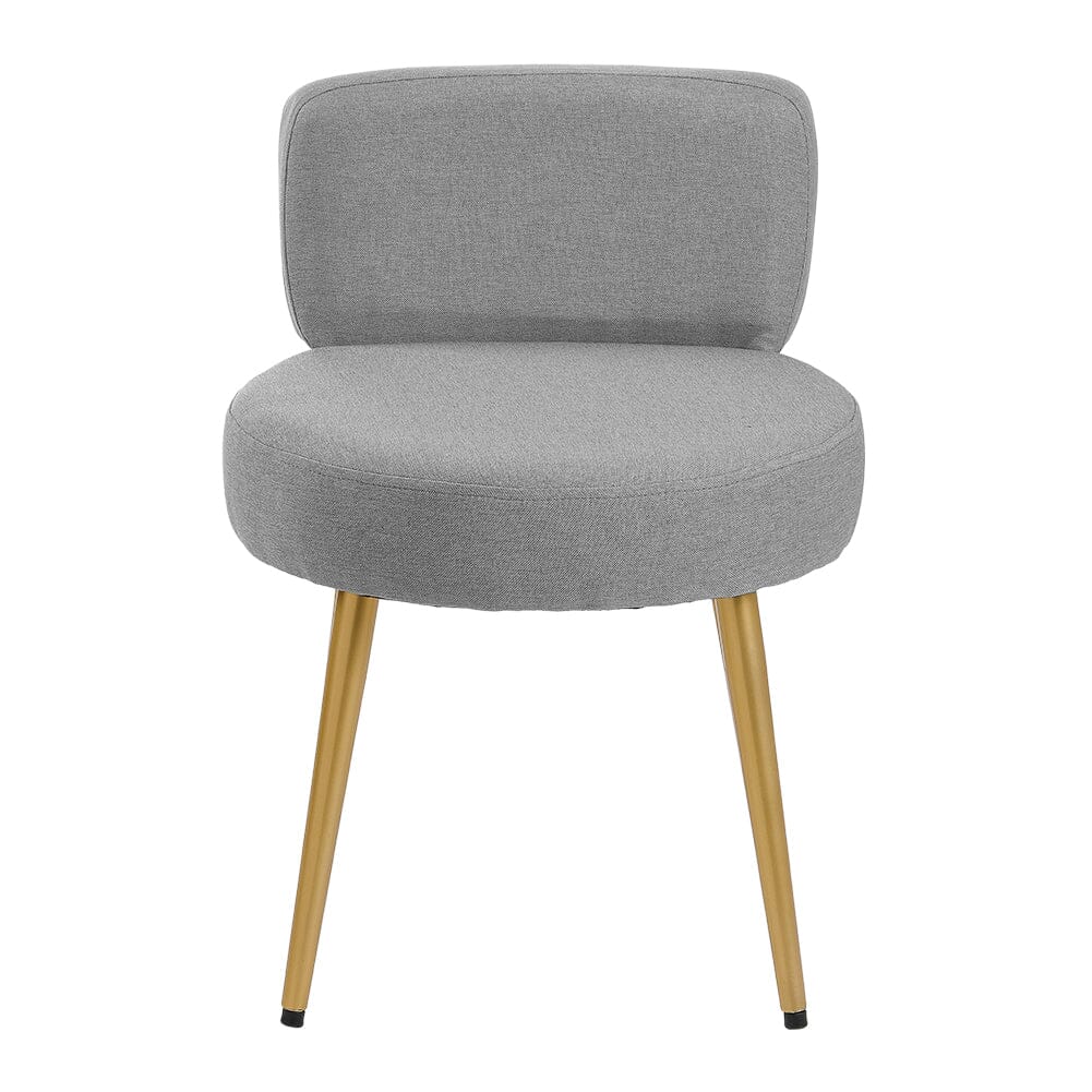 Linen Vanity Stool Chair with Metal Legs Cocktail Chairs Living and Home 
