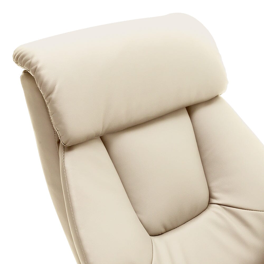 Swivel Faux Leather Lounge Recliner with Ottoman Home Office Chairs Living and Home 