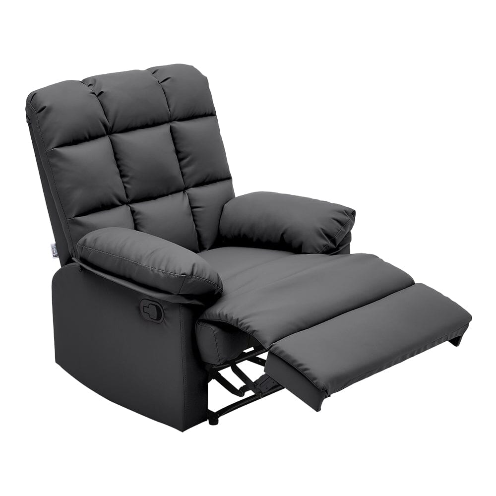 Faux Leather Upholstered Recliner Armchair Armchair Living and Home 